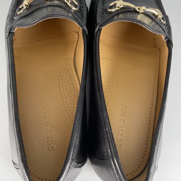 Cole Haan Pinch Men’s 9 W Black Leather Slip On Lincoln Bit Loafers Dress Shoes - Picture 8 of 9